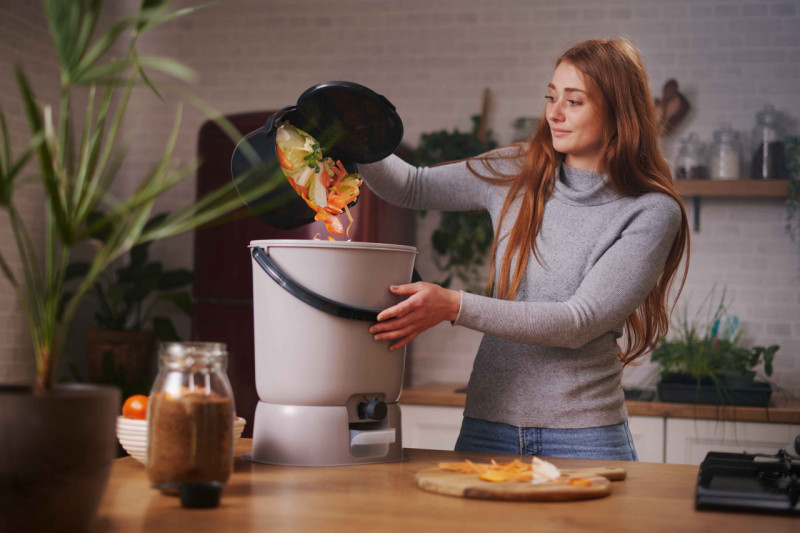 Composteur de cuisine Bokashi et sac d'activateur